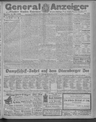 Münchner neueste Nachrichten Samstag 28. Mai 1898