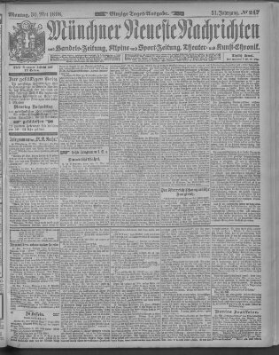 Münchner neueste Nachrichten Montag 30. Mai 1898