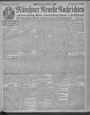 Münchner neueste Nachrichten Freitag 3. Juni 1898