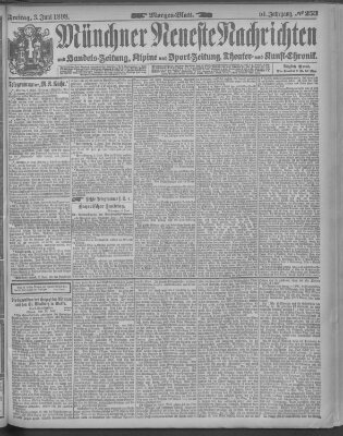 Münchner neueste Nachrichten Freitag 3. Juni 1898