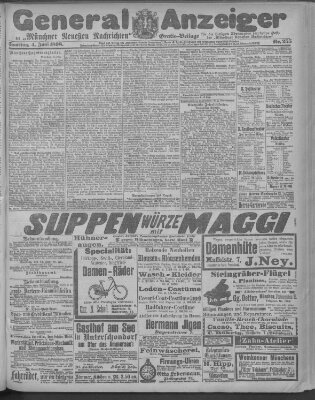 Münchner neueste Nachrichten Samstag 4. Juni 1898