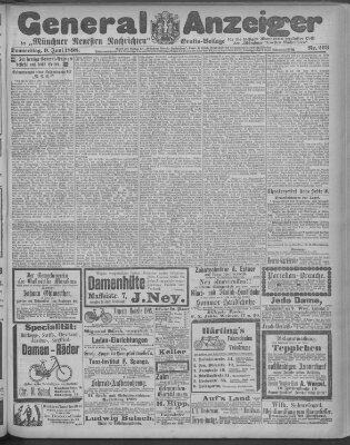 Münchner neueste Nachrichten Freitag 10. Juni 1898