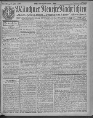 Münchner neueste Nachrichten Samstag 11. Juni 1898