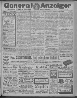 Münchner neueste Nachrichten Montag 13. Juni 1898