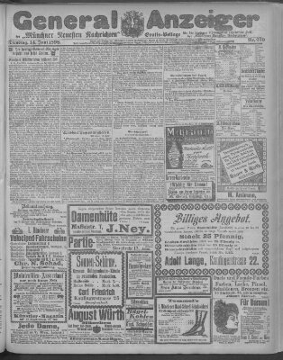 Münchner neueste Nachrichten Dienstag 14. Juni 1898