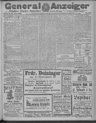 Münchner neueste Nachrichten Mittwoch 22. Juni 1898