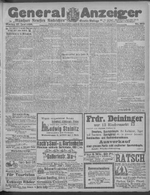 Münchner neueste Nachrichten Montag 27. Juni 1898