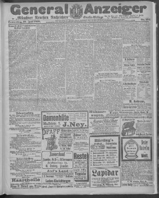 Münchner neueste Nachrichten Donnerstag 30. Juni 1898