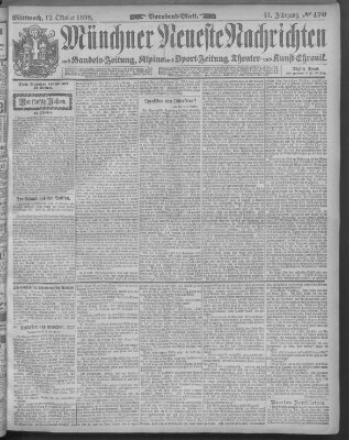 Münchner neueste Nachrichten Mittwoch 12. Oktober 1898