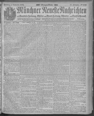 Münchner neueste Nachrichten Freitag 4. November 1898