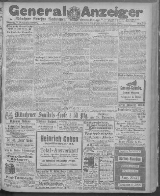 Münchner neueste Nachrichten Montag 7. November 1898