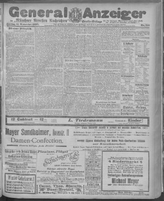 Münchner neueste Nachrichten Freitag 11. November 1898