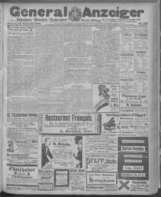 Münchner neueste Nachrichten Samstag 12. November 1898