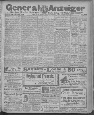 Münchner neueste Nachrichten Samstag 19. November 1898