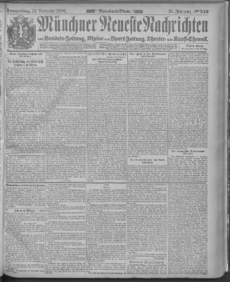 Münchner neueste Nachrichten Donnerstag 24. November 1898