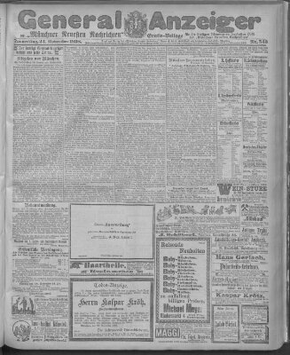 Münchner neueste Nachrichten Donnerstag 24. November 1898