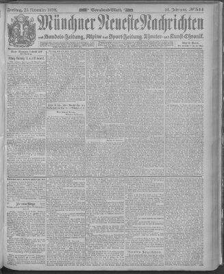 Münchner neueste Nachrichten Freitag 25. November 1898