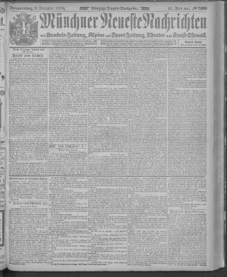 Münchner neueste Nachrichten Donnerstag 8. Dezember 1898