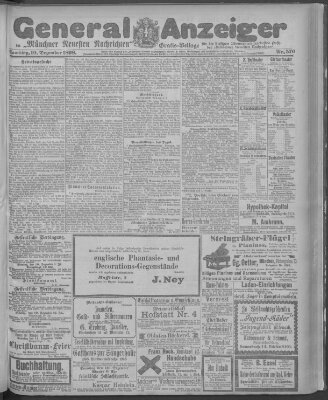 Münchner neueste Nachrichten Samstag 10. Dezember 1898