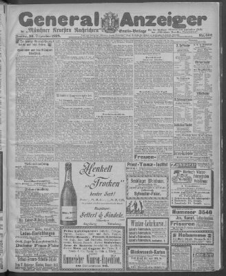 Münchner neueste Nachrichten Freitag 30. Dezember 1898