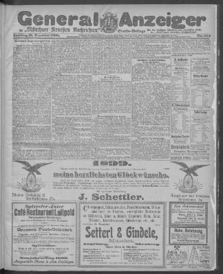 Münchner neueste Nachrichten Samstag 31. Dezember 1898