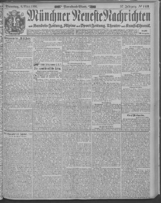 Münchner neueste Nachrichten Dienstag 8. März 1904