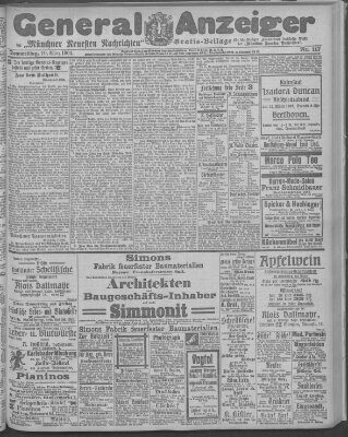 Münchner neueste Nachrichten Donnerstag 10. März 1904