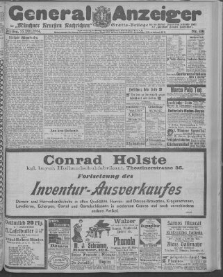 Münchner neueste Nachrichten Freitag 18. März 1904