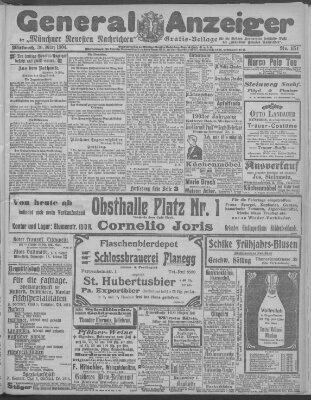 Münchner neueste Nachrichten Mittwoch 30. März 1904