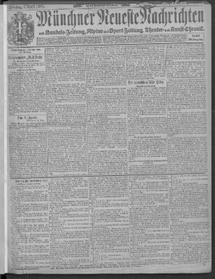 Münchner neueste Nachrichten Freitag 1. April 1904