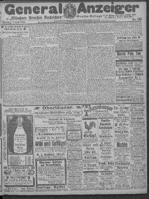 Münchner neueste Nachrichten Freitag 1. April 1904