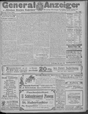 Münchner neueste Nachrichten Freitag 8. April 1904