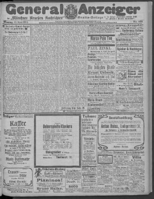 Münchner neueste Nachrichten Monday 11. April 1904