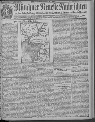 Münchner neueste Nachrichten Donnerstag 14. April 1904