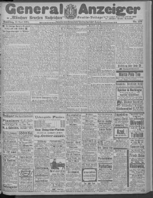 Münchner neueste Nachrichten Samstag 16. April 1904