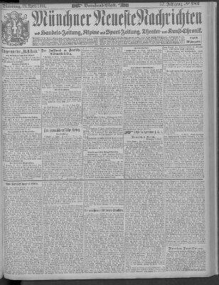 Münchner neueste Nachrichten Dienstag 19. April 1904