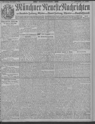 Münchner neueste Nachrichten Freitag 29. April 1904