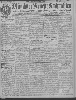 Münchner neueste Nachrichten Freitag 29. April 1904