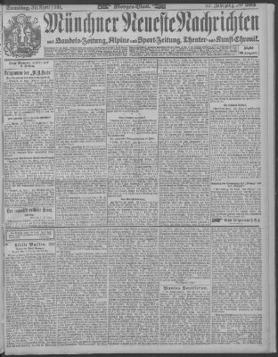 Münchner neueste Nachrichten Samstag 30. April 1904