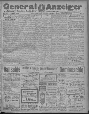 Münchner neueste Nachrichten Freitag 7. Januar 1898