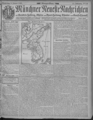 Münchner neueste Nachrichten Samstag 8. Januar 1898