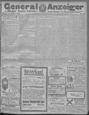 Münchner neueste Nachrichten Montag 10. Januar 1898