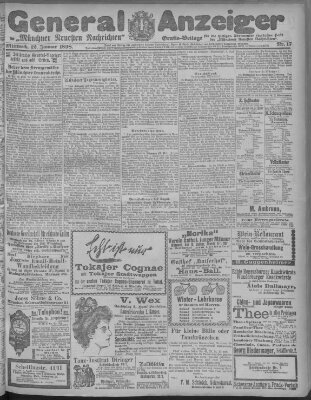 Münchner neueste Nachrichten Mittwoch 12. Januar 1898