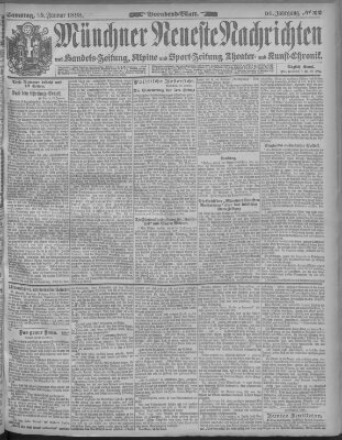 Münchner neueste Nachrichten Samstag 15. Januar 1898