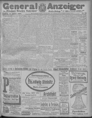 Münchner neueste Nachrichten Samstag 15. Januar 1898