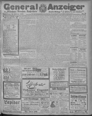 Münchner neueste Nachrichten Donnerstag 20. Januar 1898