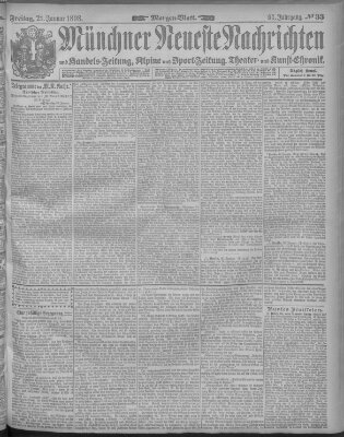 Münchner neueste Nachrichten Freitag 21. Januar 1898