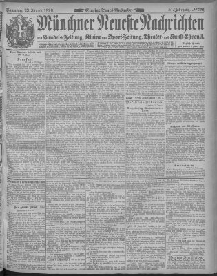 Münchner neueste Nachrichten Sonntag 23. Januar 1898