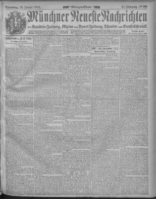 Münchner neueste Nachrichten Dienstag 25. Januar 1898