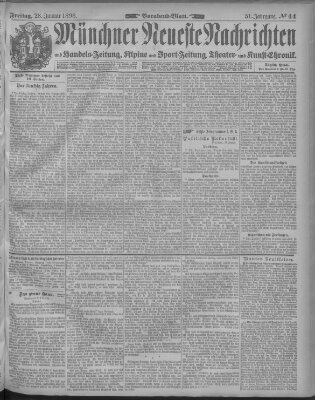 Münchner neueste Nachrichten Freitag 28. Januar 1898